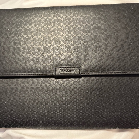 Brand New Coach HPC Black Mobile Office F62495 Coach Lined Pad Below $248 Retail - Picture 1 of 11